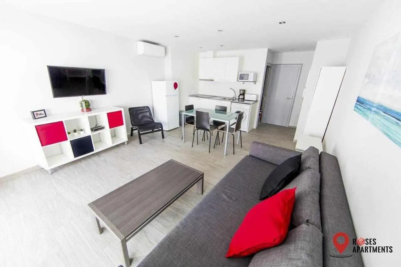 Roses Apartments Estudio 2 vista mar lateral